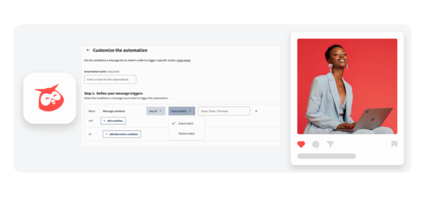 Screenshot of keyword matching settings in Inbox