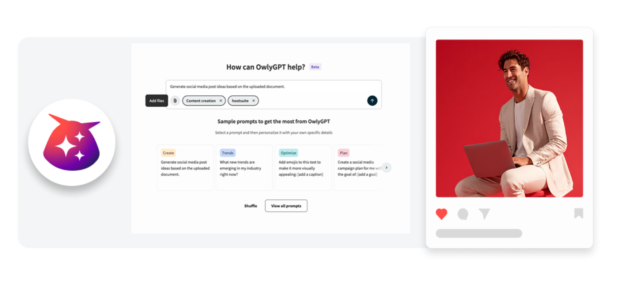 Screenshot of OwlyGPT document upload interface