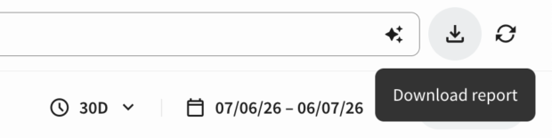 Downloading a social listening report with Hootsuite