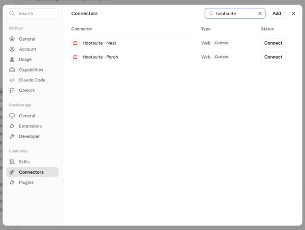 Hootsuite MCP in Claude