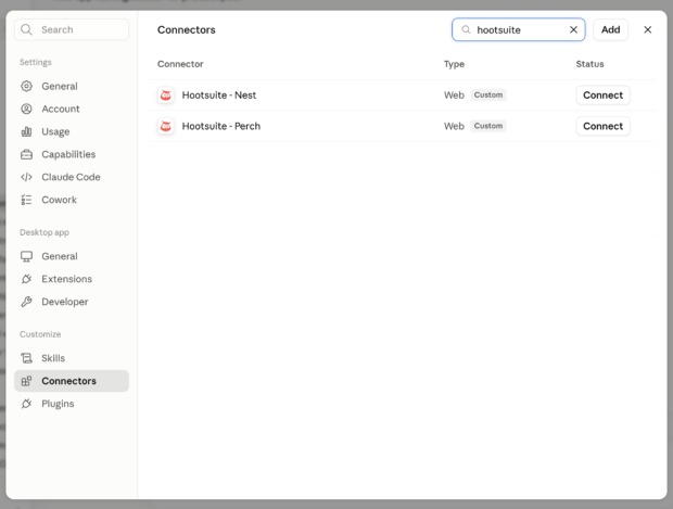 Hootsuite MCP in Claude