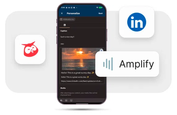 Mobile Amplify: Add your own voice to LinkedIn reposts
