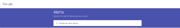 Google Alerts product shot - basic starting point for brand monitoring
