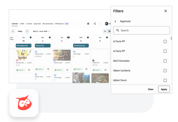 Approver filter in Planner