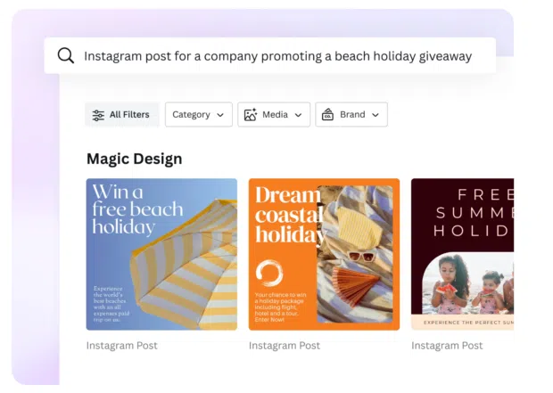 Canva with Magic Studio: AI tool for social media content creation