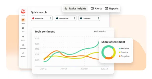 Social listening capabilities in Perch