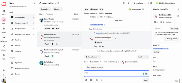Replying to a comment in Nest