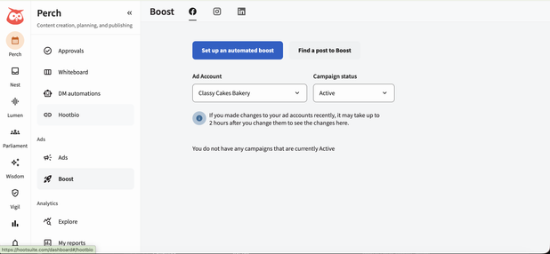 boost post button