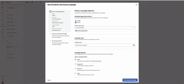 Boost settings objective special ad category and audience