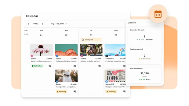 Perch content calendar view