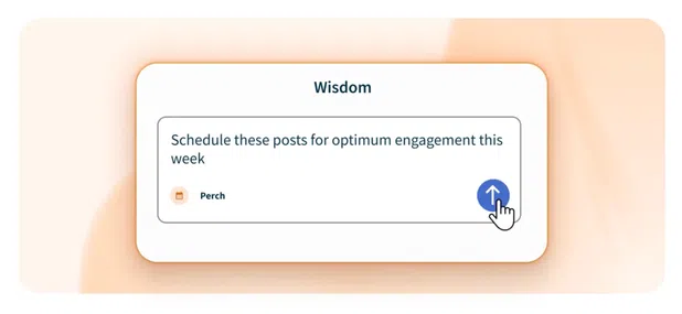Asking Wisdom to schedule social posts for optimum engagement