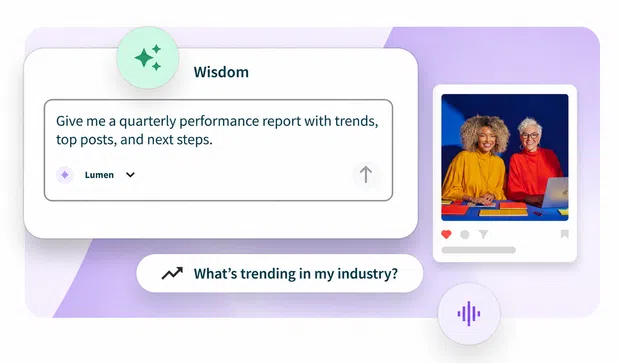 Wisdom chatbot asking for a quarterly performance report and next steps